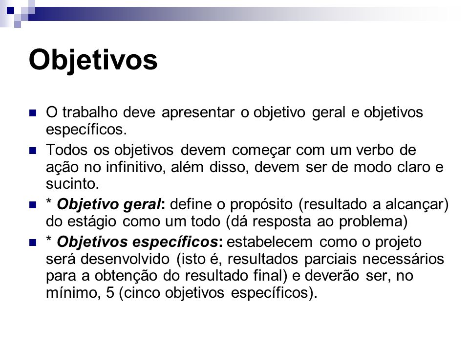 O Que Objetivo Geral E Especifico De Um Trabalho Trabalhador Esfor Ado